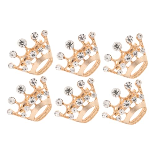 COMPUKAS 6 Stück Kronen Broschen Anstecker aus Legierung Damen Schmuck für Kleidung Taschen Schal Zubehör Modisch Vielseitig Einsetzbar Langlebig von COMPUKAS
