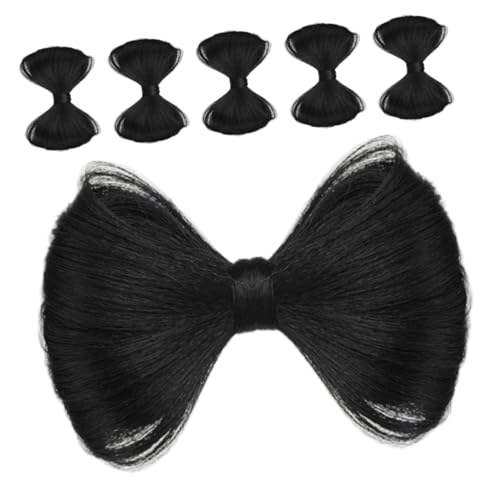 COMPUKAS 6 Stück Teiliges Bowknot Haarspangen mit Falschem Dutt Süße Haarschleifen Robuste Entenbill Klammern Dekorative Haaraccessoires für Frauen und Mädchen Geeignet für Partys und von COMPUKAS