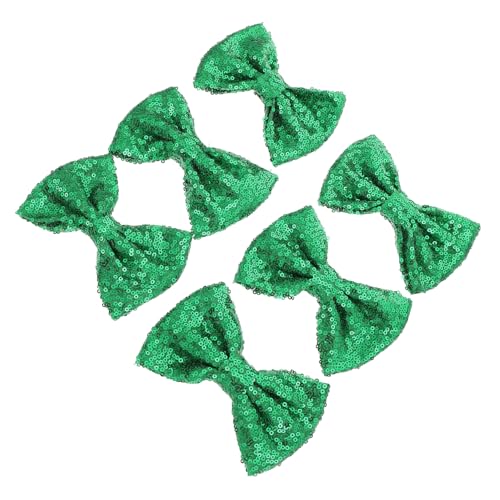 COMPUKAS 6 Stück Teiliges Glitzernde Haarschleifen aus Hochwertigem für DIY Haarspangen Haarklammern und Kreative Bastelprojekte für Weihnachtsdeko und von COMPUKAS