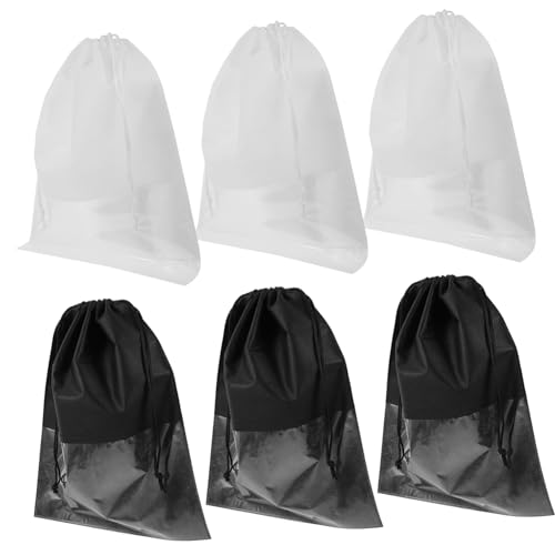 COMPUKAS 6stücke Schuhbeutel Mit Sichtfenster Wiederverwendbare Aufbewahrungstaschen Für Reisen Und Zuhause Aus Vliesstoff Für Damen Und Herren von COMPUKAS