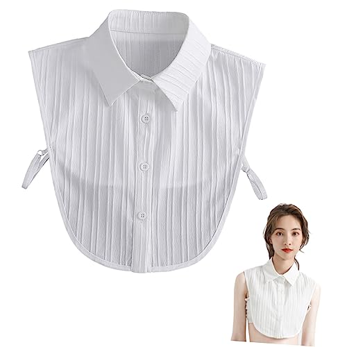 COMPUKAS Abnehmbarer Damen Fake Collar Halbkragen Weicher Modischer Einsatz für Blusen und Pullover Vielseitig Kombinierbar Komfortabel und Natürlich Wirkend für Herbst und Ganzjahresmode von COMPUKAS