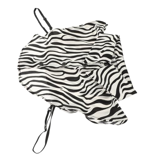 COMPUKAS Abnehmbarer Damen Fake Kragen aus Baumwolle mit Modischem Zebramuster Weicher Blusenkragen Einsatz für Pullover Kleider und Jacken Bequemer Falscher Hemdkragen für Zufällige Farbe von COMPUKAS