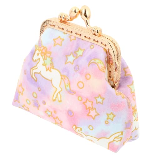 COMPUKAS Adorable Einhorn Münzgeldbeutel aus Strapazierfähigem Kompakter Kleiner Change Purse mit Mittlerer Kapazität für Münzen Karten und Lippenstift Modisches Cartoon Design in von COMPUKAS