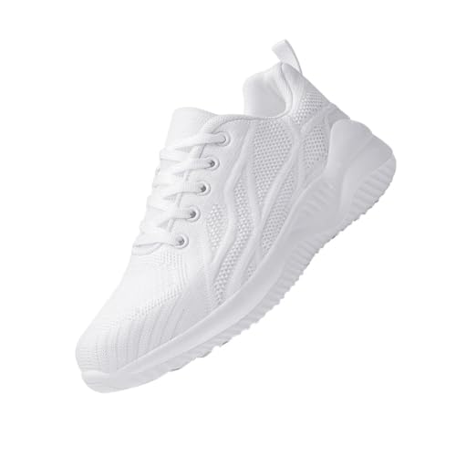 COMPUKAS Atmungsaktive Damen Laufschuhe mit Rutschfester Sohle Leichter Mesh Sportschuh für Alltag und Fitness Strapazierfähig und Angenehm für Langes Gehen Casual Schuhwerk von COMPUKAS