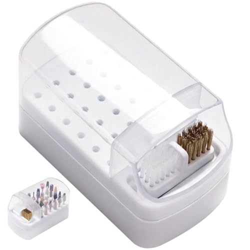 COMPUKAS Aufbewahrungsbox für Maniküre Poliergerät Steckplätze Praktischer Nagelbohrer Organizer mit Design für Heimgebrauch Schützt Ihre Schleifköpfe von COMPUKAS