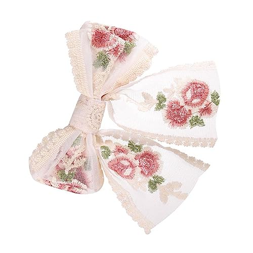 COMPUKAS Bestickte Haarklammer mit Schleifen Design Langlebiger Haarclip für Damen und Mädchen Leichter Haarschmuck für Alltag Hochzeit und Festliche Anlässe von COMPUKAS