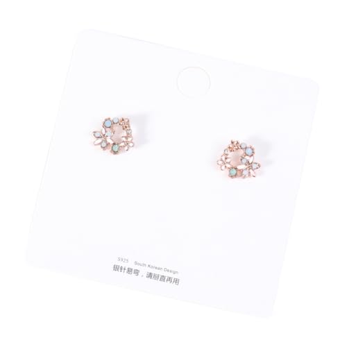 COMPUKAS Blüten Ohrstecker aus Kupfer Leichter Ohrschmuck mit Blumen Design Silbergoldene Farbakzente Vielseitige Ohrhänger für Damen als und Alltagsschmuck von COMPUKAS
