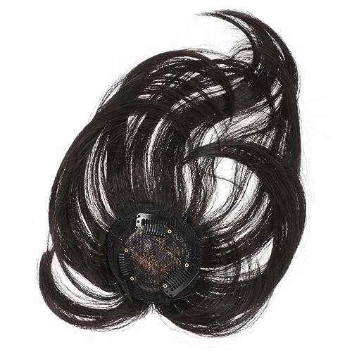 COMPUKAS Clip in Haarfransen Air Bangs Braun Schwarz Unsichtbar Natürliche Fake Hair Pieces Für Damen Alltag Party Cosplay von COMPUKAS