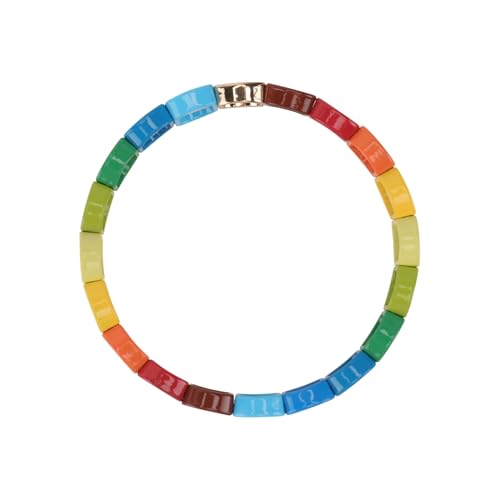 COMPUKAS DIY Honeycomb Legierung Handkette mit Stoving lack Kreatives Unisex Armband für Frauen und Herren Leichtes Langlebiges Schmuckstück Vielseitig für Alltag Party und Reise Bunte von COMPUKAS