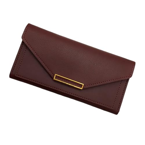 COMPUKAS Damen Geldbörse Lang Vintage Stil Multifunktional Portemonnaie mit Mehreren Fächern Kompakt und Robust Passend für Alltag und Geschenk von COMPUKAS