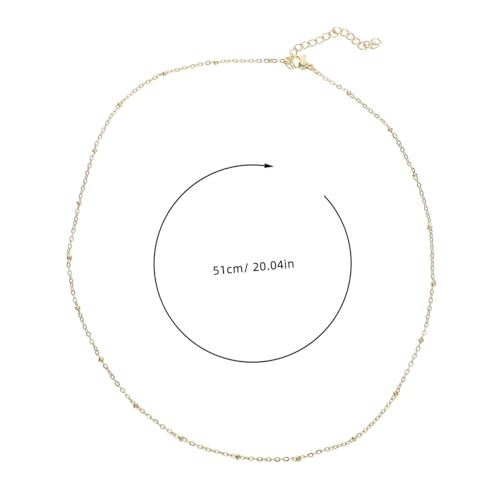 COMPUKAS Damen Halskette Gold Plattiert mit Kleinen Perlen Kurze Clavicle Chain für Alltag Party und Business Modischer Schmuck für Vielseitigen Stil und Langanhaltenden Glanz von COMPUKAS