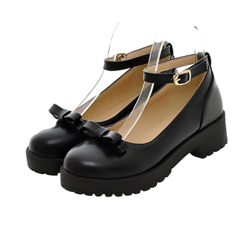 COMPUKAS Damen Sommerschuhe mit Schleifendesign Atmungsaktive rutschfeste Flache Schuhe Modische Leichte Damenschuhe für Frühling und Sommer Schwarze Bowknot Flats von COMPUKAS