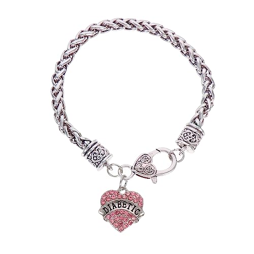 COMPUKAS Delikates Verschleißfestes Herz Armband mit Design für Damen Modisches Freundschaftsarmband Strass Langlebiger Armschmuck für Alltag und Besondere Anlässe von COMPUKAS