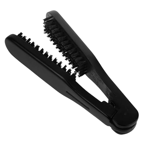 COMPUKAS Doppelseitiger Haarglätterkamm mit Borsten Leicht und Kompakt für Glattes Haar Haarstyling Tool für Damen und Herren Unterwegs von COMPUKAS