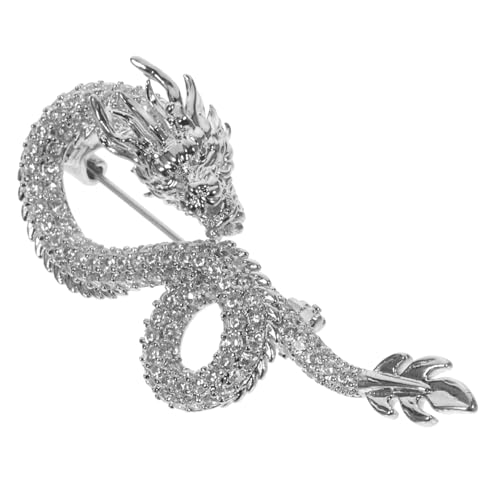 COMPUKAS Drachen Brosche aus Verschleißfestem Kupfer Anstecknadel für Anzug Metall Dragon Pin Geeignet für Damenjacken Pullover und Festliche Anlässe COMPUKAS Drachen Brosche aus Verschleißfestem Kupfer Anstecknadel für Anzug Metall Dragon Pin Geeignet für Damenjacken Pullover und Festliche Anlässe von COMPUKAS
