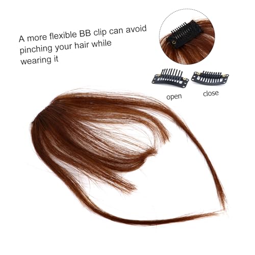 COMPUKAS Echthaar Clip in Haarfransen Ultradünne Luftige Bangs Haarteil mit Verstellbaren Clips Natürliches Haar accessoire für Frauen Schonend Stylen Leichte Anbringung Hellbraun COMPUKAS Echthaar Clip in Haarfransen Ultradünne Luftige Bangs Haarteil mit Verstellbaren Clips Natürliches Haar accessoire für Frauen Schonend Stylen Leichte Anbringung Hellbraun von COMPUKAS