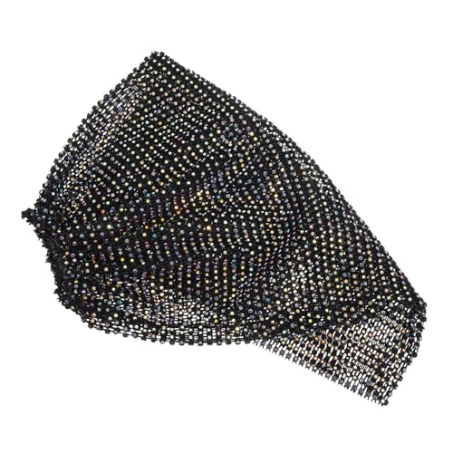 COMPUKAS Glitzer-haarschmuck Strass-kopftuch Dehnbares Stirnband Aus Netz Schmuck-accessoires Für Frauen Festival-haarschmuck Glänzendes Netz-kopftuch von COMPUKAS