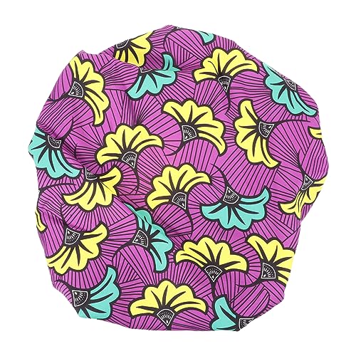 COMPUKAS Comfortable Polyester Beanie Hut Für Frauen Doppellagige Satin-haube Mit Zarten Drucken Für Schlaf Und Haarpflege Beim Duschen Oder Make-up von COMPUKAS