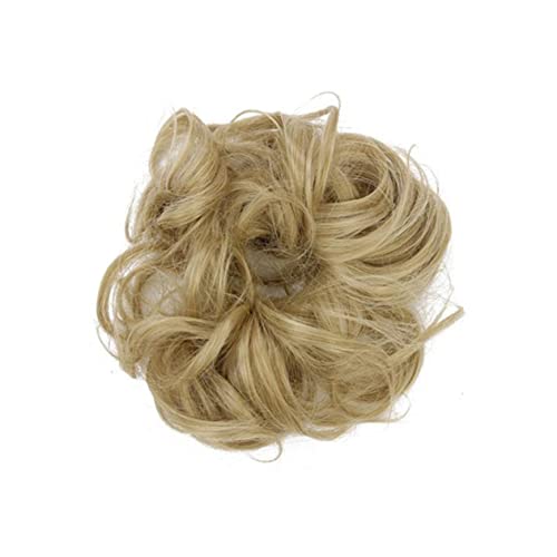 COMPUKAS Elastischer Locken Haarknoten Haarteil Dutt Scrunchie Synthetisch Damen Haarschmuck für Party und Alltag von COMPUKAS