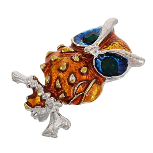 COMPUKAS Eulen Brosche Anstecknadel für Damen und Herren Einzigartiges Design für Anzüge Mäntel und Schals Langlebigem Handgefertigte Details Stilvolles Accessoire von COMPUKAS