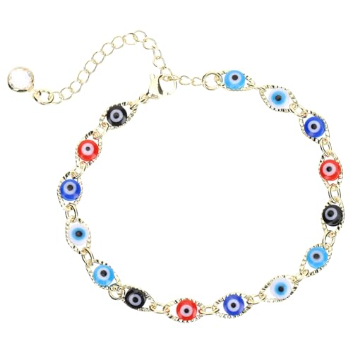 COMPUKAS Evil Eye Armband Damen Handgefertigtes Verstellbares Schmuckstück Metall Trendige Glücksbringer für Männer und Frauen Einzigartiges Accessoire für COMPUKAS Evil Eye Armband Damen Handgefertigtes Verstellbares Schmuckstück Metall Trendige Glücksbringer für Männer und Frauen Einzigartiges Accessoire für von COMPUKAS