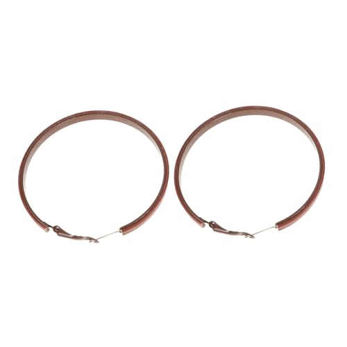 COMPUKAS Extravaganter Ohrring aus Braunem Kunstleder Leichter Alloy Hooping Design Creolen für Damen Komfortabel und Vielseitig für Alltag und Party Einzigartiger Ohrschmuck von COMPUKAS