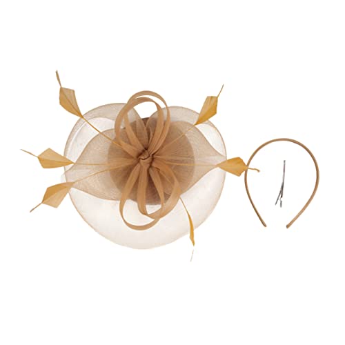 COMPUKAS Fascinator Haarreif für Damen Eleganter Hut Netzstoff mit Federn Hochzeits und Teeparty Kopfbedeckung Romantisches Accessoire für und Feiern COMPUKAS Fascinator Haarreif für Damen Eleganter Hut Netzstoff mit Federn Hochzeits und Teeparty Kopfbedeckung Romantisches Accessoire für und Feiern von COMPUKAS