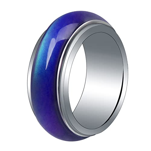 COMPUKAS Farbwechsel Stimmungsring Für Frauen Hochwertigem Mit Farbwechsel Nach Und Körpertemperatur Modischer Schmuck Für Erwachsene von COMPUKAS