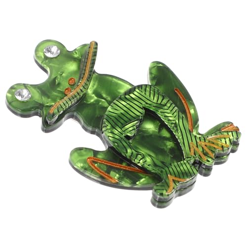 COMPUKAS Frosch Brosche Süße Cartoon Anstecknadel für Jacken Schals Taschen Kreative Tierbrosche zur Bekleidung Deko Modisches Accessoire für Frauen von COMPUKAS