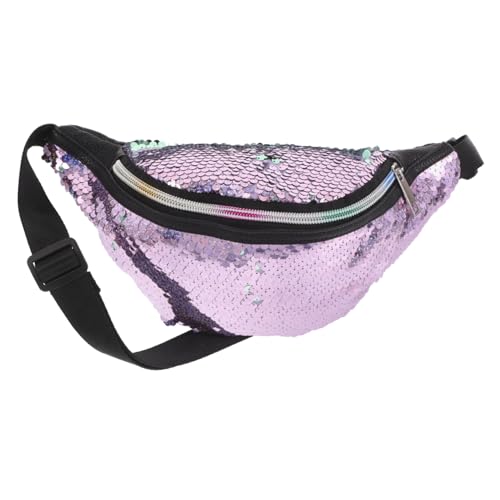 COMPUKAS Glitzernde Meerjungfrau Bauchtasche Damen Pailletten Hüfttasche Leicht Polyester Sportliche Umhängetasche Verstellbar Für Alltag Party Festival von COMPUKAS