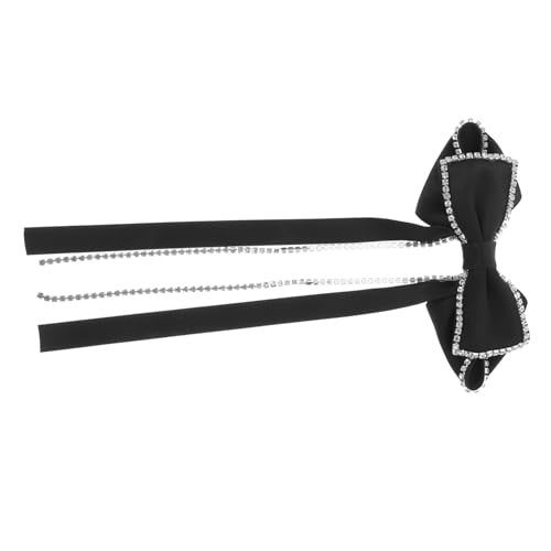 COMPUKAS Glitzernder Haarclip mit Schleife und Langem Anhänger Strass Haarklammer Frühlingsclip Eleganter Haarschmuck für Hochzeit Abschlussball und Geburtstag Damen Haarschleifen von COMPUKAS
