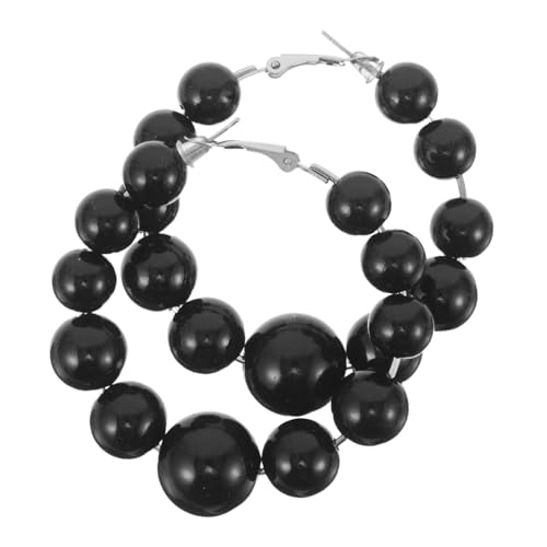 COMPUKAS Perlen-creolen Große Runde Ohrringe Künstliche Perlenohrringe Modischer Ohrschmuck Für Damen Party Hochzeit Alltag Leicht Vielseitig Klassisch von COMPUKAS