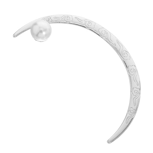 COMPUKAS Halbmond Haargabel für Damen Gebogene Haarnadel aus Metall Rutschfester Haarstab für Dickes Haar Klassische Retro Frisur Styling Haaraccessoire für und Dutt von COMPUKAS