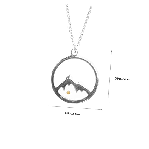 COMPUKAS Halskette Damen Mountain Pendant Langlebig Hautfreundlich Modisch Schlicht Vielseitig Kombinierbar für Freundinnen Alltag und Festlichkeiten Geeignet von COMPUKAS