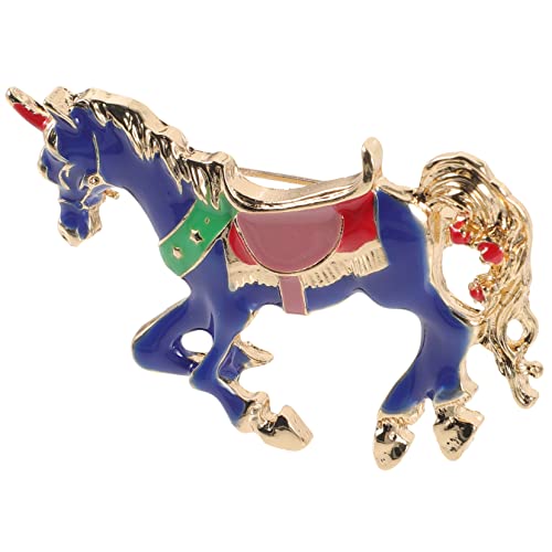 COMPUKAS Kleine Pferde Brosche Vintage Anstecknadel mit Stabilem Metallpin für Kleidung Rucksack Mütze Zubehör Zufällige Farbe Zufällige Farbe von COMPUKAS