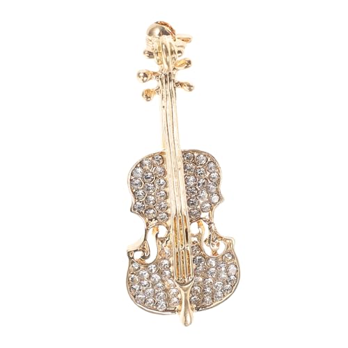 COMPUKAS Kleine Violin Brosche aus Langlebiger Legierung mit Lebendigem Emaille Finish Modisches Anstecknadel Accessoire für Hemd Anzug Pullover und Kleidung Goldfarben COMPUKAS Kleine Violin Brosche aus Langlebiger Legierung mit Lebendigem Emaille Finish Modisches Anstecknadel Accessoire für Hemd Anzug Pullover und Kleidung Goldfarben von COMPUKAS