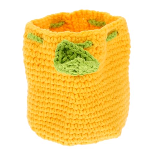 COMPUKAS Kleines Handgefertigtes Strickgeldbeutel aus Stabilem Material Multifunktionale Münztasche für Damen Kompakt und Tragbar für Münzen Schlüssel und Schmuck Portemonnaie von COMPUKAS