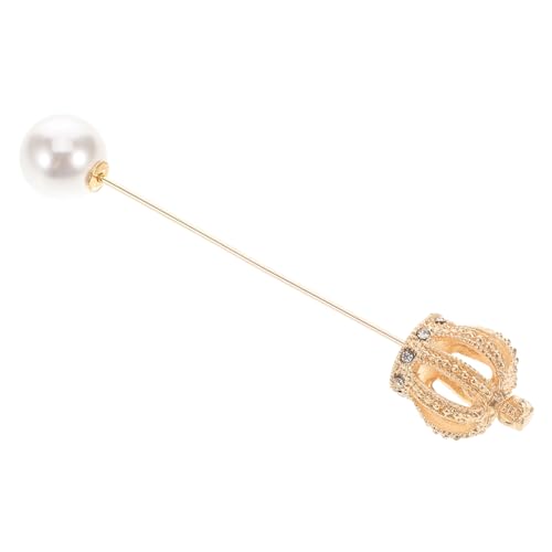 COMPUKAS Kronenperlenbrosche: Zarte Tiara-anstecknadel Aus Legierung Mit Kunstperle - Hochzeitsparty-accessoires Im Vintage-stil - Lange Anstecknadel Mit Etiketten COMPUKAS Kronenperlenbrosche: Zarte Tiara-anstecknadel Aus Legierung Mit Kunstperle - Hochzeitsparty-accessoires Im Vintage-stil - Lange Anstecknadel Mit Etiketten von COMPUKAS