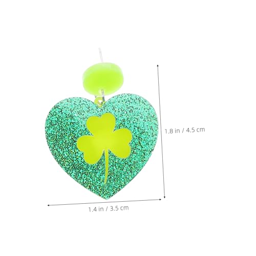 COMPUKAS Leichte Grüne Acryl ohrringe Kleeblatt design Hohlohrstecker für Frauen St Patrick's Day Karneval Festival Schmuckkomfort und Auffälliger Stil von COMPUKAS