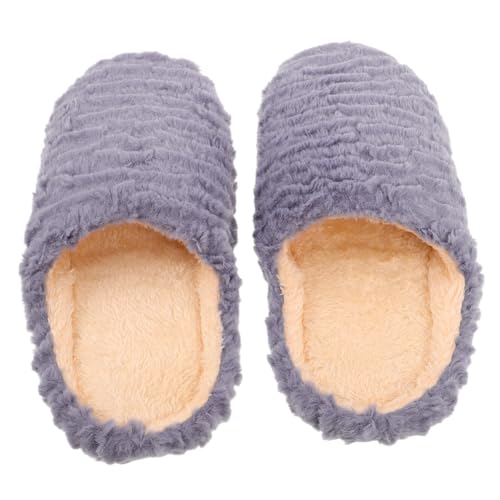 COMPUKAS Hausschuhe Unisex Für Erwachsene Geräuscharme Innenbereich Schuhe Mit Weicher Sohle Rutschfeste Hausschuhe Für Damen Und Herren Warme Für Herbst Und Winter Leise Für von COMPUKAS