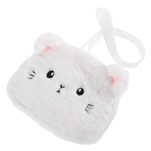 COMPUKAS Süße Katzen Umhängetasche Für Mädchen Weiche Verstellbare Plüsch-geldbörse Für Reisen Shopping Und Freizeit Mit Praktischem Stauraum Für Kleinigkeiten von COMPUKAS