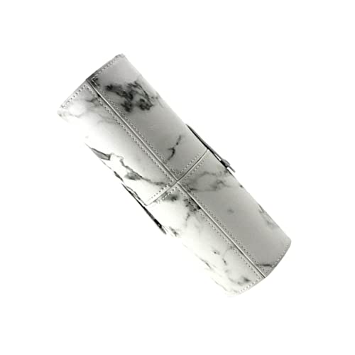 COMPUKAS Marble Makeup Brush Pouch Tragbare Kosmetiktasche für Damen Großes PU Aufbewahrungsetui für Reise und Zuhause Leicht Kompakt Praktisch Kosmetikpinsel Organizer von COMPUKAS