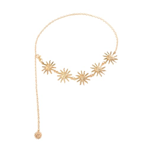 COMPUKAS Metallic Sun Waist Chain Damen Taillenkette Bikini Gürtel Sommer Körperkette Leicht Langlebig Modischer Körperschmuck Für Strandkleidung Sommeroutfits von COMPUKAS