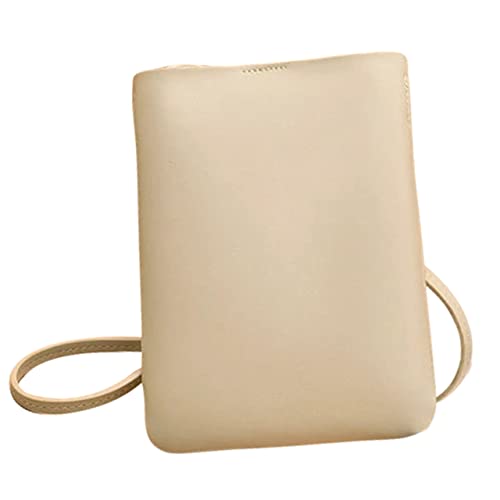 COMPUKAS Mini Handytasche Damen Umhängetasche mit Knopfverschluss Leicht und Geräumig Kleine Crossbody Tasche für Reisen Shopping und Alltag in Cremeweiß von COMPUKAS