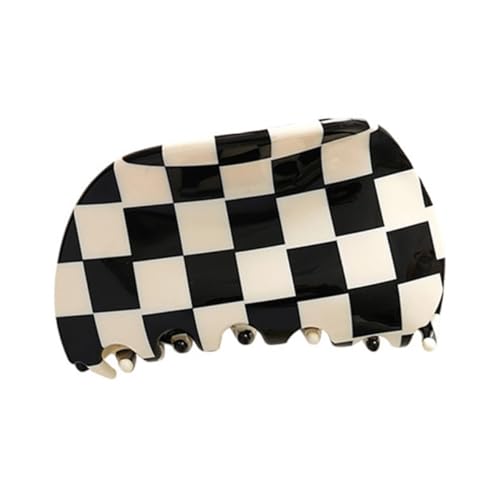COMPUKAS Mittelgroßer Haarkrallenclip Schachbrettmuster Halbrund Haarschmuck Damen Alltagsclip für Haare Styling und Outdoor Einsatz COMPUKAS Mittelgroßer Haarkrallenclip Schachbrettmuster Halbrund Haarschmuck Damen Alltagsclip für Haare Styling und Outdoor Einsatz von COMPUKAS