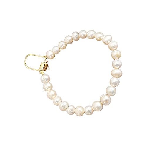 COMPUKAS Mode Armband Süßwasserperlen für Damen Handgelenkkette mit Verstellbarer Perlenschmuck für Freundinnen Stilvolle Perlenarmband COMPUKAS Mode Armband Süßwasserperlen für Damen Handgelenkkette mit Verstellbarer Perlenschmuck für Freundinnen Stilvolle Perlenarmband von COMPUKAS