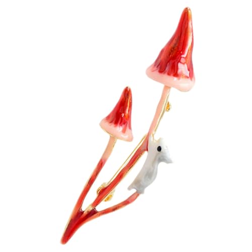 COMPUKAS Modische Pilz Hasen Emaille Brosche mit Sicherem Verschluss Vielseitige Reversnadel für Kleidung Rucksäcke und Hüte Elegantes Cartoon Design als Dekoratives Accessoire von COMPUKAS