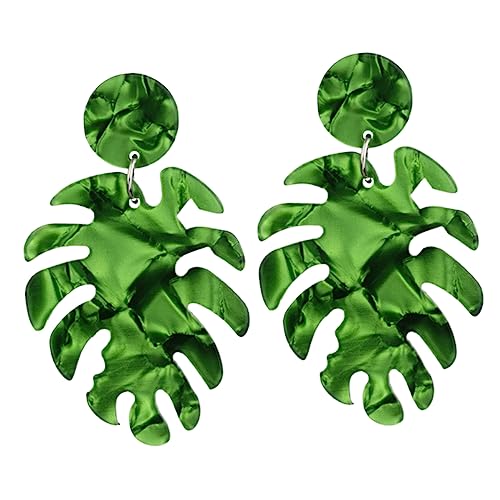 COMPUKAS Ohrringe Monstera Damen Ohr Schmuck Zierliche Baumeln Ohrringe Frauen Tropfen Stil Charm Geschenkidee Feiertage Geburtstag von COMPUKAS