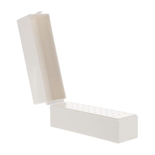 COMPUKAS Nagelfräser Bits Aufbewahrungsbox Kunststoff Nagelbohrer Halter Organizer für Nagelkunst Zubehör Kompakt Langlebig für Maniküre und Nagelpflege Zuhause und Salon von COMPUKAS