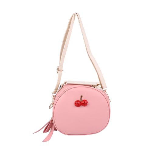 COMPUKAS PU Damen Umhängetasche mit Kirschdesign Leichte Sommerliche Crossbody Bag für Mädchen und Frauen Modische Schultertasche für Party und Alltag von COMPUKAS